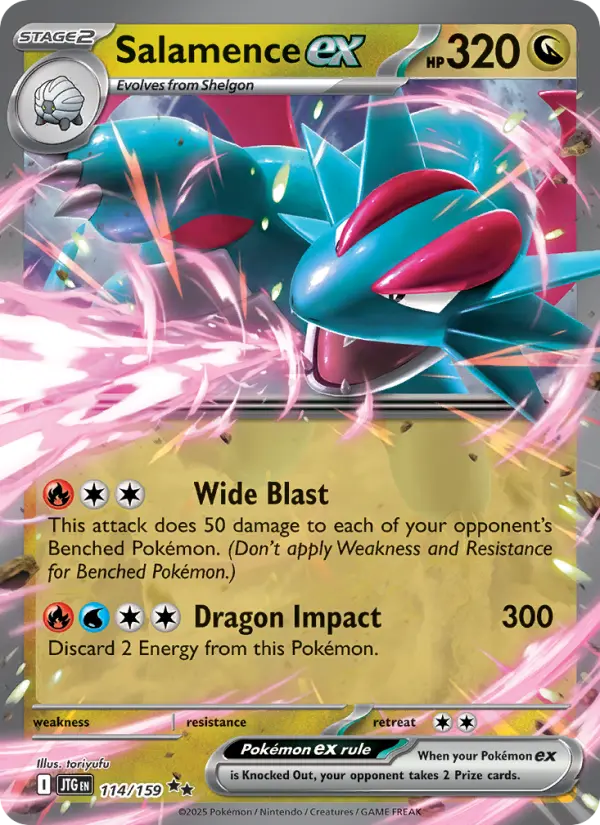 Salamence ex 114 — Journey Together 114, Holofoil finish