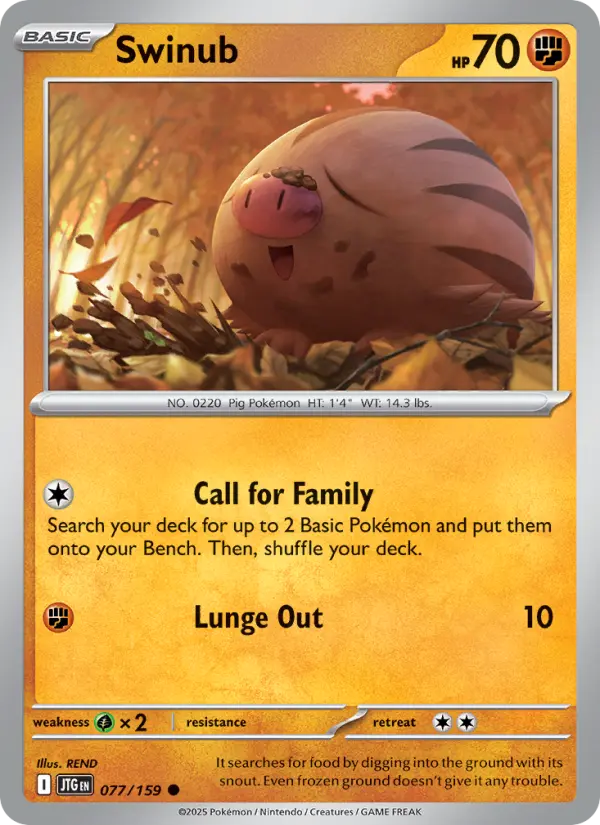 Swinub 77 card from Journey Together