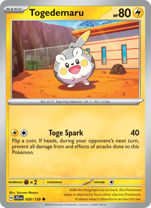 Togedemaru 50 card from Journey Together