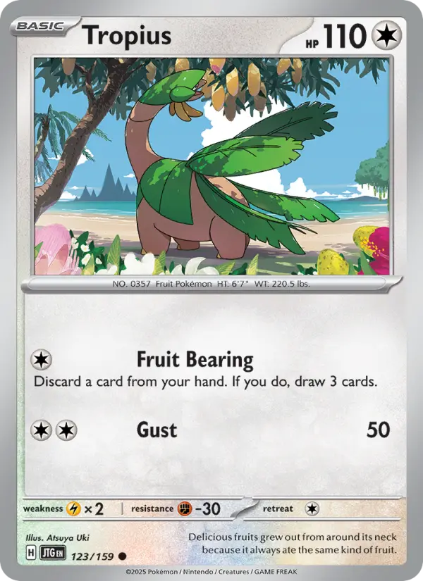 Tropius 123 card from Journey Together