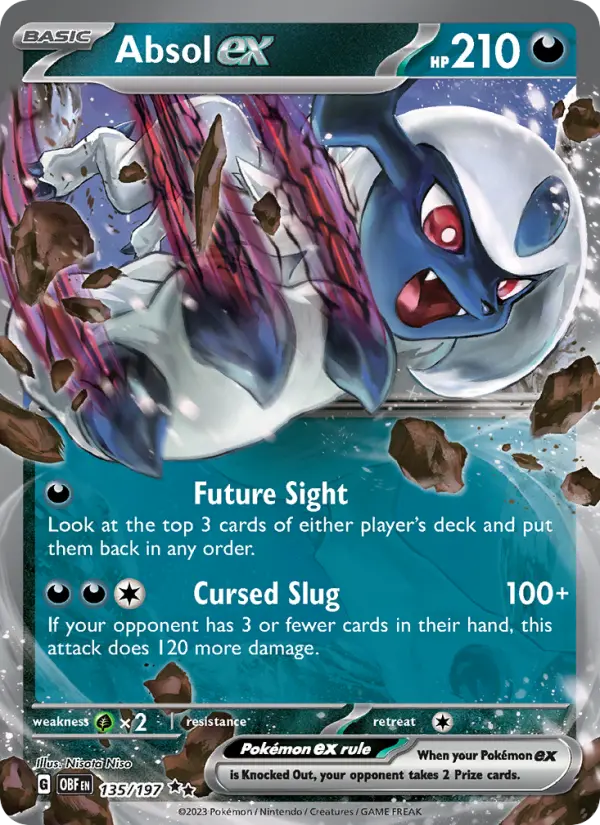 Absol ex 135 card from Obsidian Flames