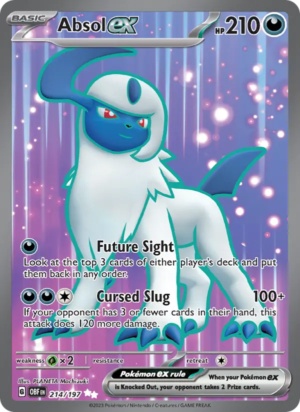 Absol ex 214 card from Obsidian Flames