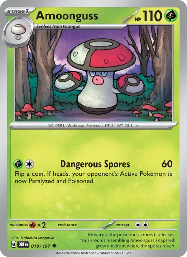 Amoonguss 10 — Obsidian Flames 10, Normal finish