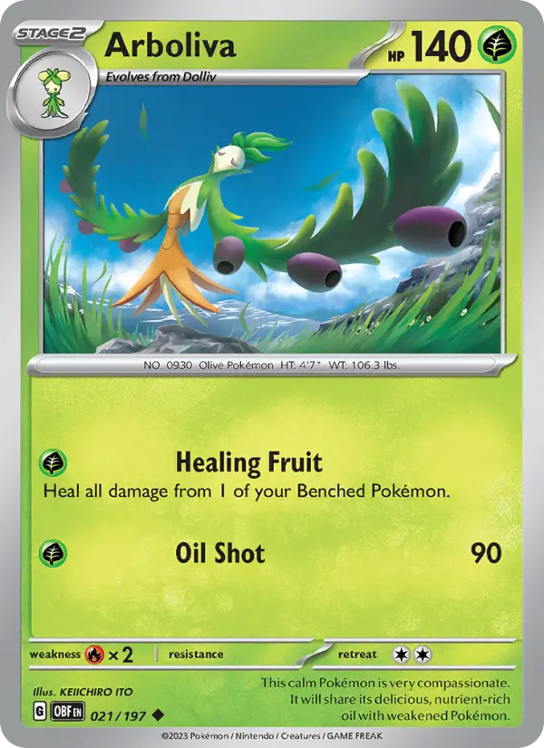 Arboliva 21 card from Obsidian Flames