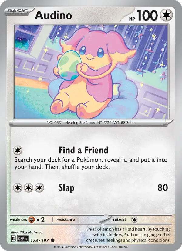 Audino 173 — Obsidian Flames 173, Normal finish