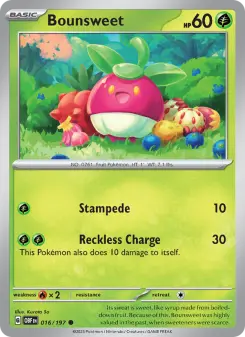 Bounsweet 16 — shown as an example of the Reverse Holofoil finish