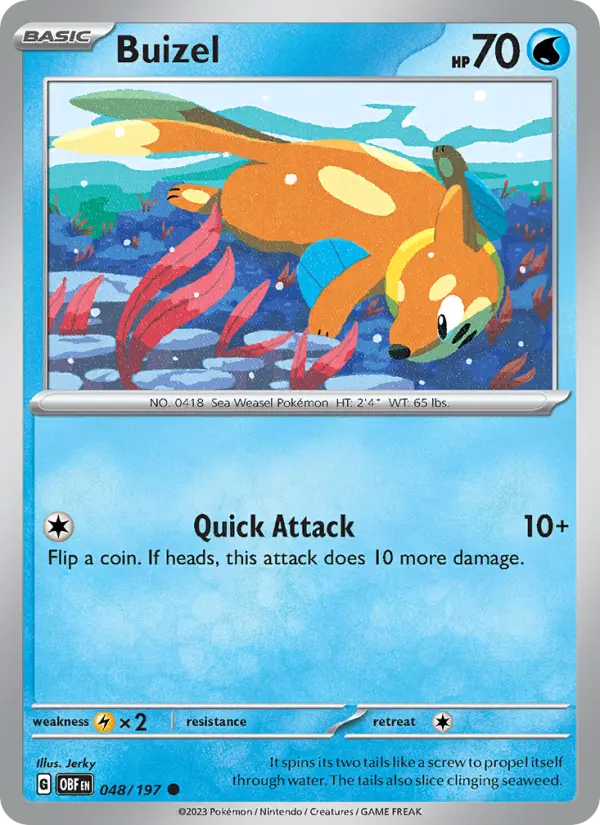 Buizel 48 — Obsidian Flames 48, Normal finish