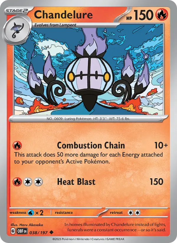 Chandelure 38 — Obsidian Flames 38, Normal finish