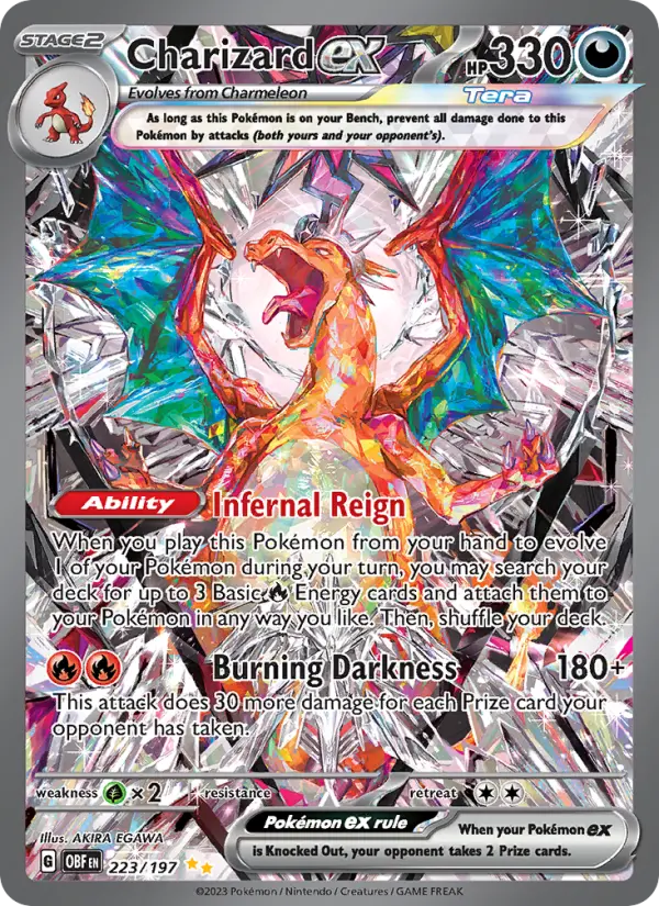 Charizard ex 223 — the most expensive Obsidian Flames card