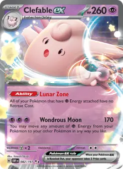 Clefable ex 82 — Obsidian Flames