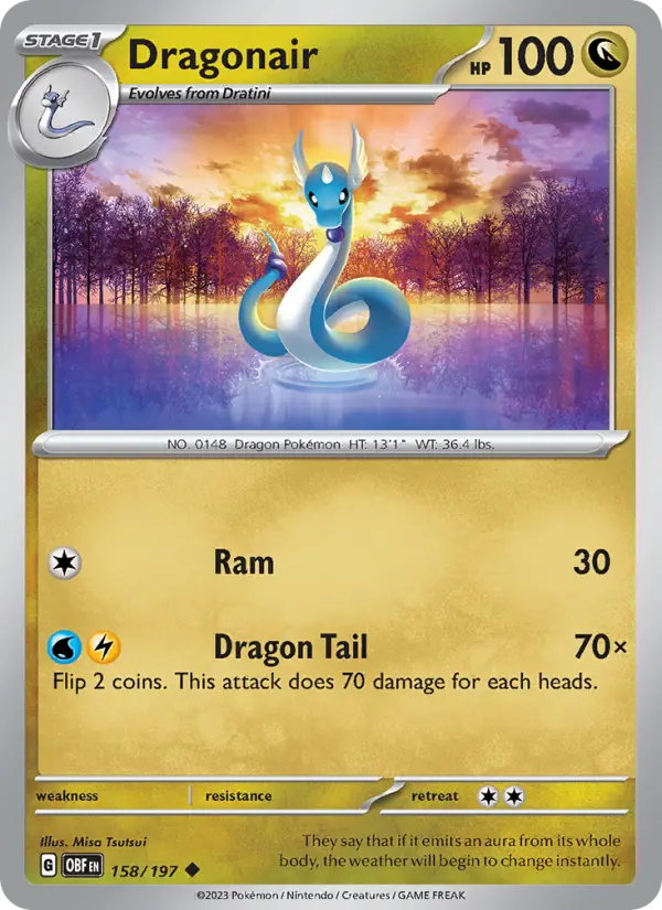 Dragonair 158 — Obsidian Flames 158, Normal finish