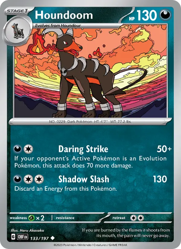 Houndoom 133 — Obsidian Flames 133, Normal finish