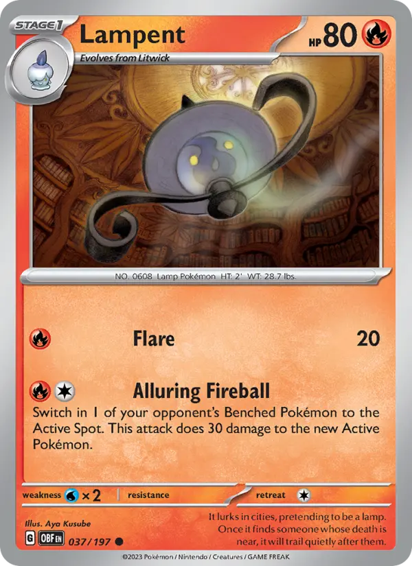 Lampent 37 card from Obsidian Flames