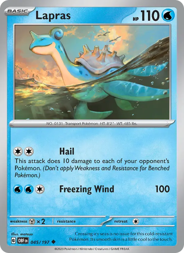 Lapras 45 — Obsidian Flames 45, Normal finish