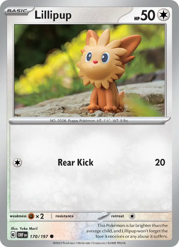 Lillipup 170 card from Obsidian Flames