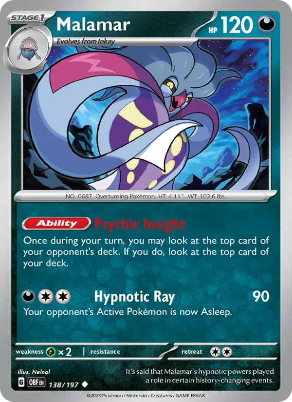 Malamar 138 card from Obsidian Flames