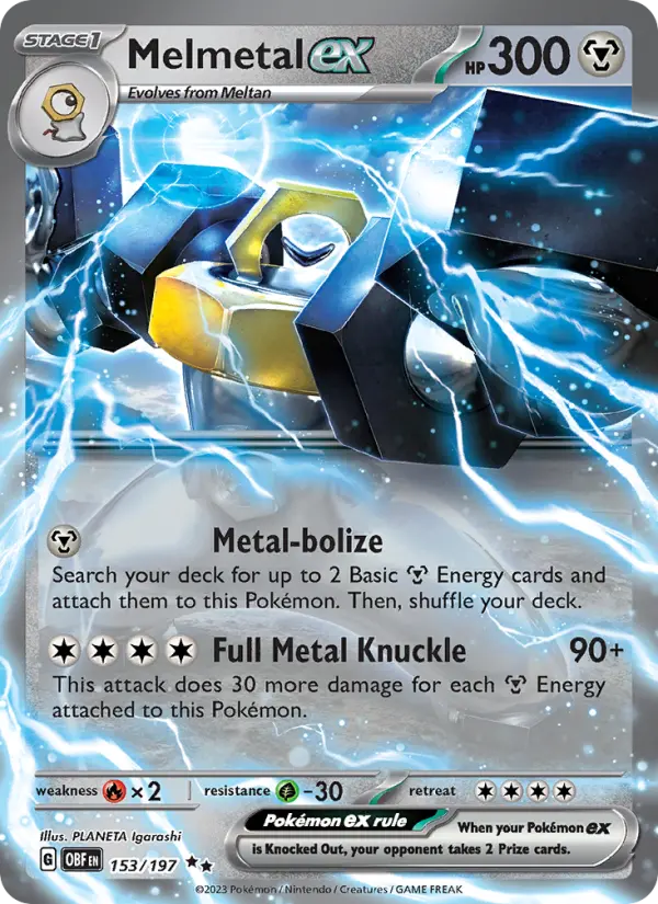 Melmetal ex 153 card from Obsidian Flames