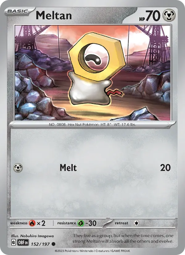 Meltan 152 — Obsidian Flames 152, Normal finish