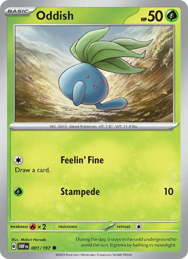 Oddish 1 — Obsidian Flames 1, Normal finish