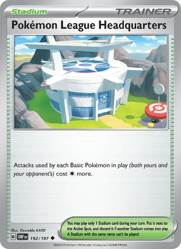 Pokémon League Headquarters 192 — Obsidian Flames 192, Normal finish
