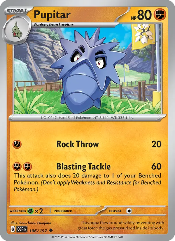 Pupitar 106 card from Obsidian Flames