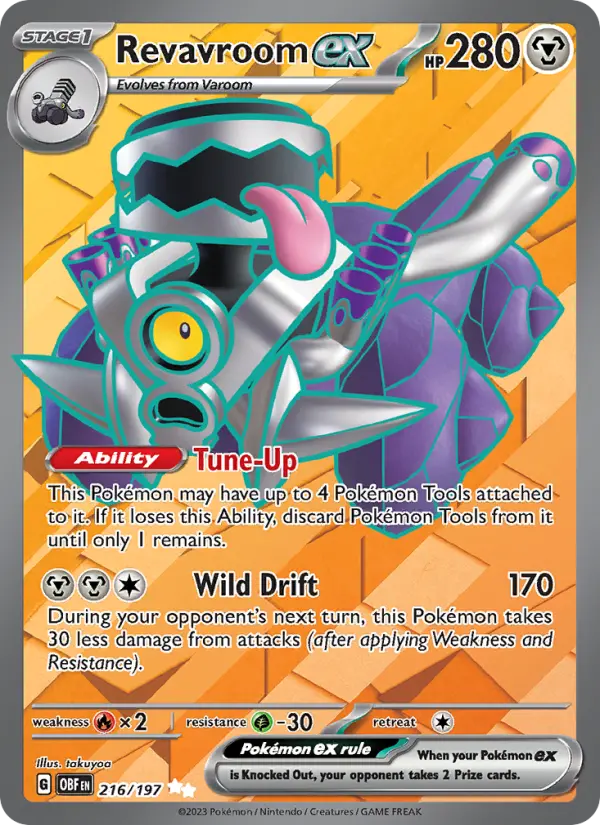Revavroom ex 216 card from Obsidian Flames