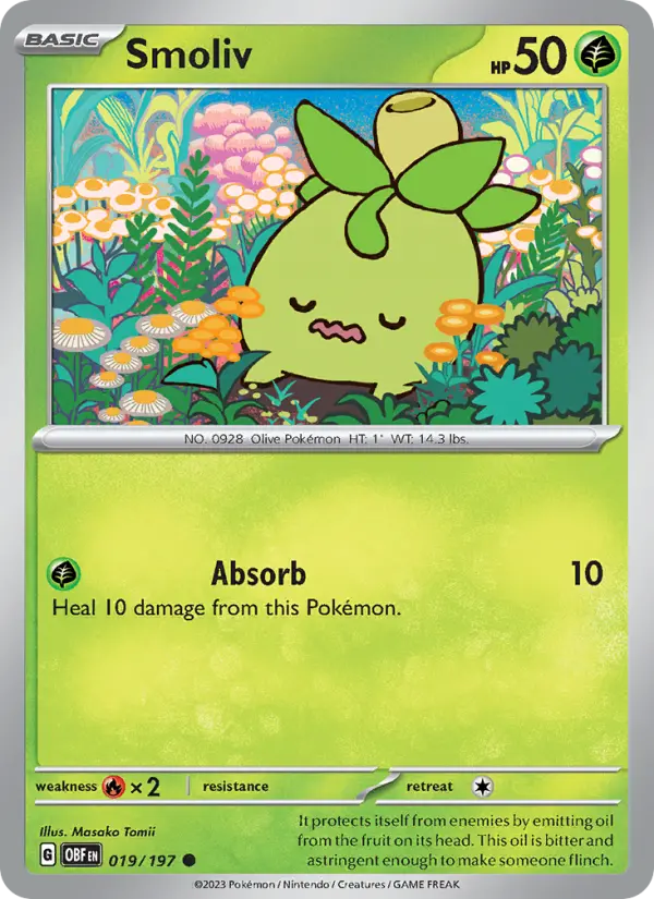 Smoliv 19 card from Obsidian Flames