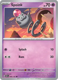 Spoink 90 — Obsidian Flames