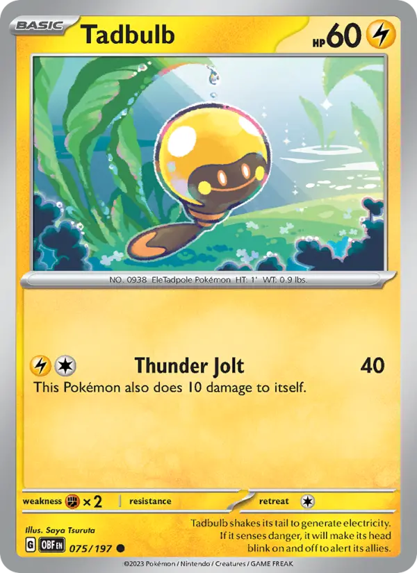 Tadbulb 75 card from Obsidian Flames