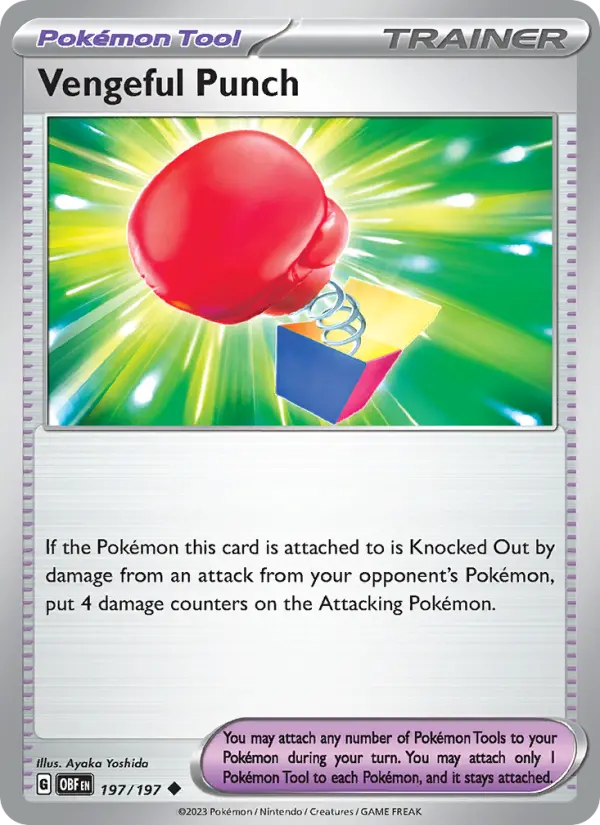 Vengeful Punch 197 card from Obsidian Flames