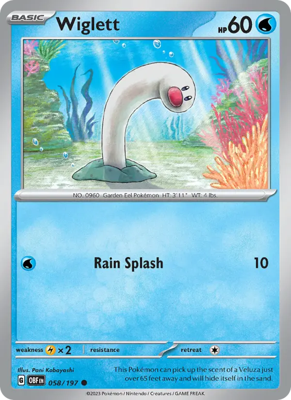 Wiglett 58 card from Obsidian Flames