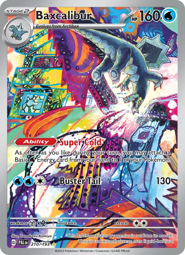 Baxcalibur 210 card from Paldea Evolved