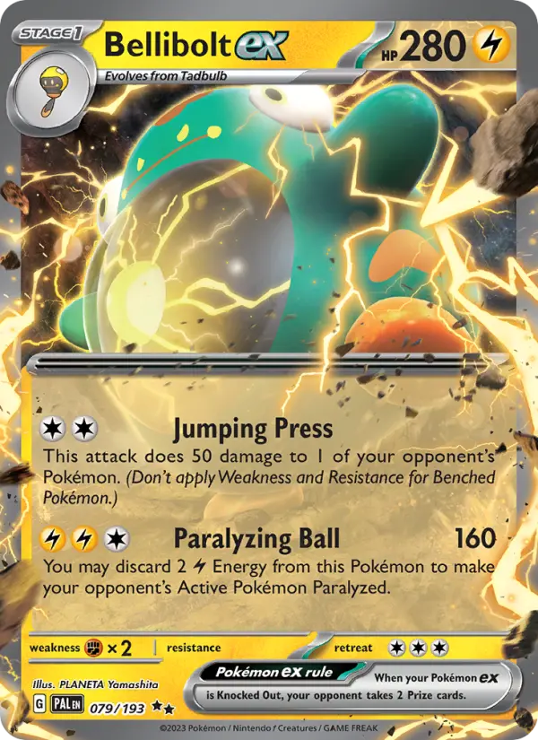 Bellibolt ex 79 card from Paldea Evolved