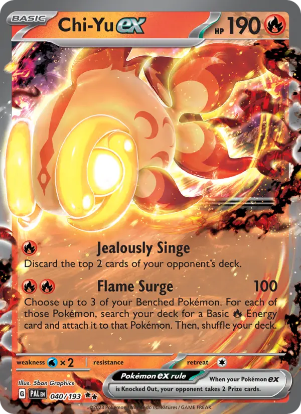 Chi-Yu ex 40 card from Paldea Evolved