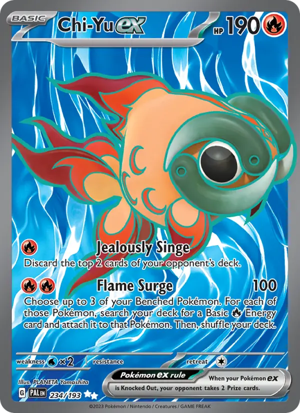 Chi-Yu ex 234 — Paldea Evolved 234, Holofoil finish