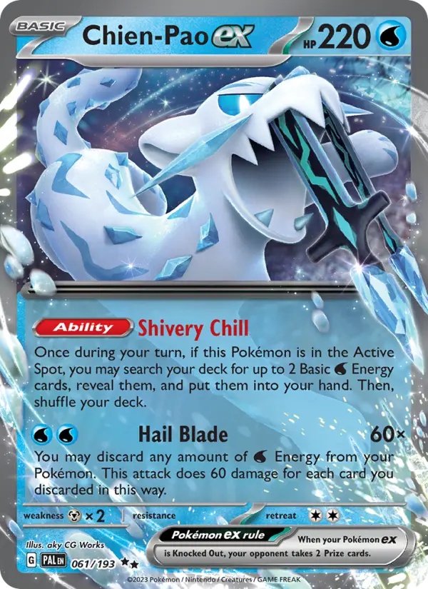 Chien-Pao ex 61 — Paldea Evolved 61, Holofoil finish