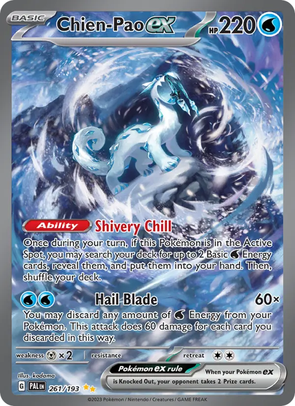 Chien-Pao ex 261 card from Paldea Evolved