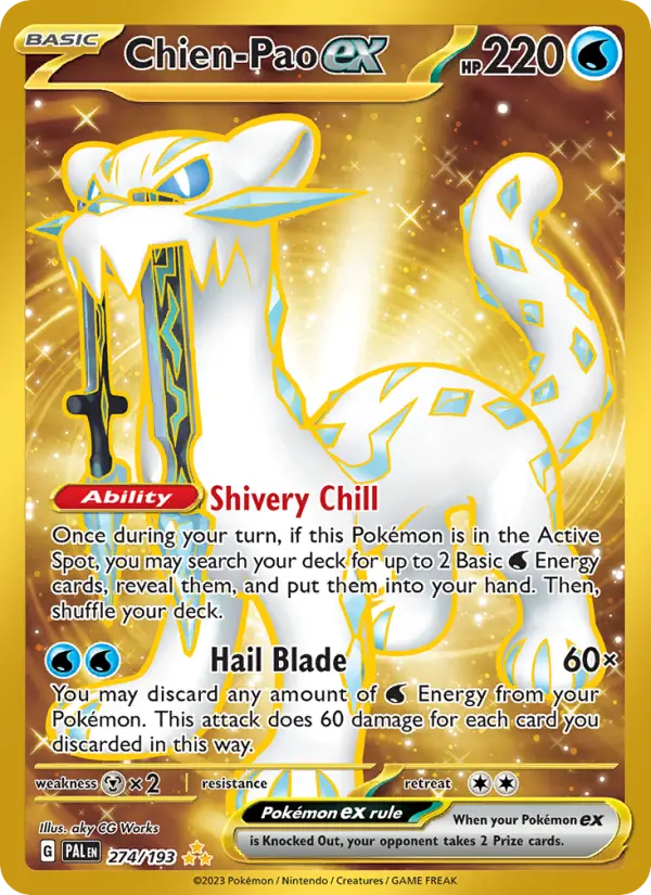 Chien-Pao ex 274 card from Paldea Evolved