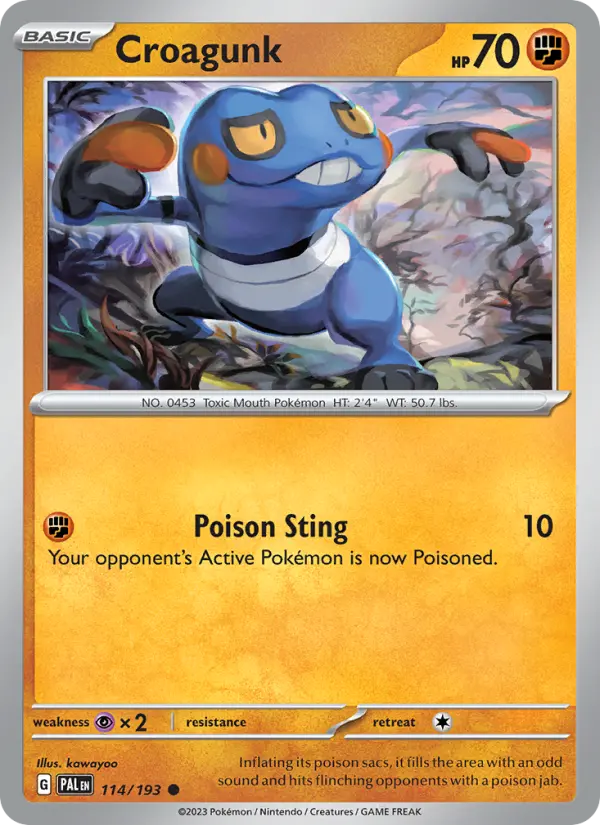Croagunk 114 — Paldea Evolved 114, Normal finish