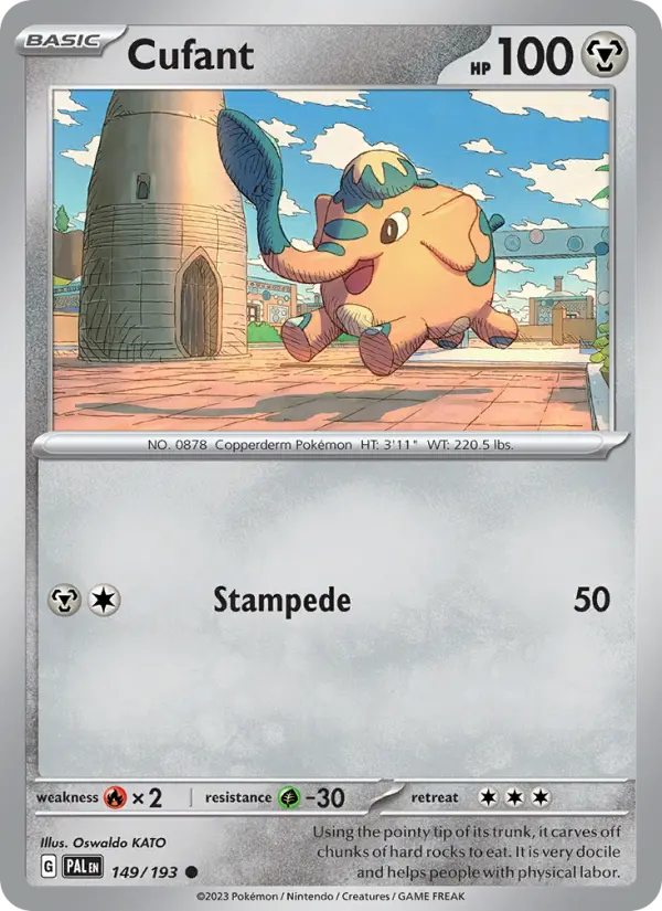 Cufant 149 card from Paldea Evolved