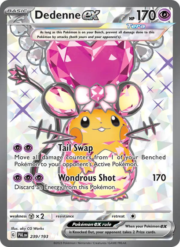 Dedenne ex 239 — Paldea Evolved 239, Holofoil finish