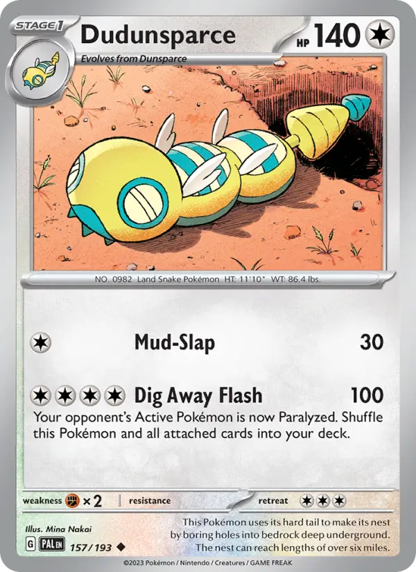 Dudunsparce 157 — Paldea Evolved 157, Normal finish
