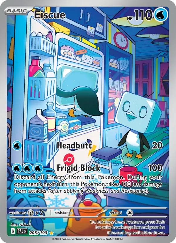 Eiscue 205 card from Paldea Evolved