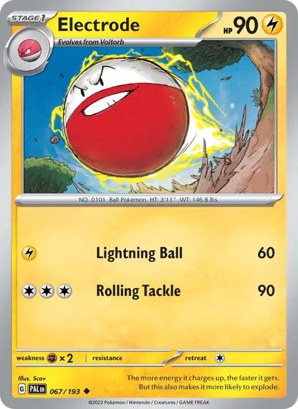 Electrode 67 card from Paldea Evolved