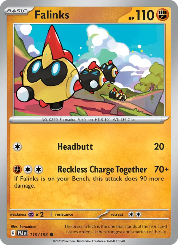 Falinks 119 card from Paldea Evolved