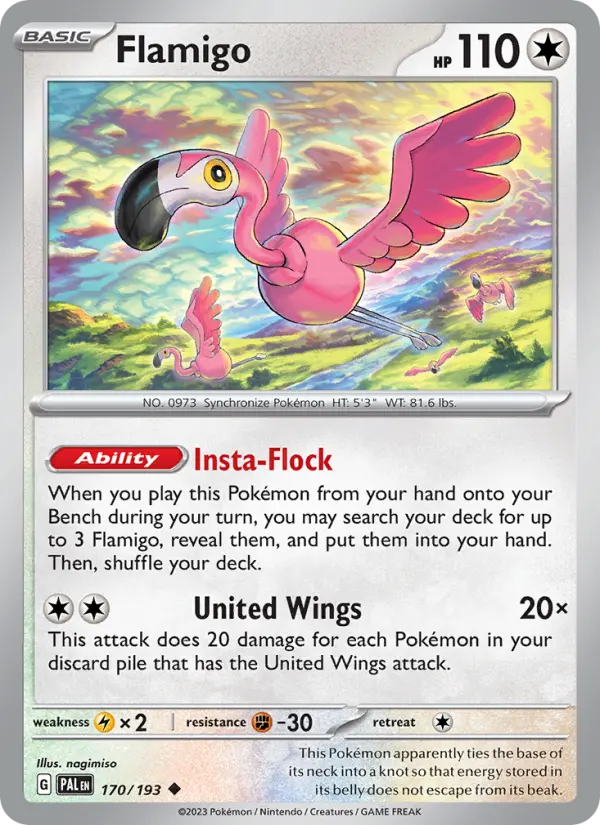 Flamigo 170 — Paldea Evolved 170, Normal finish