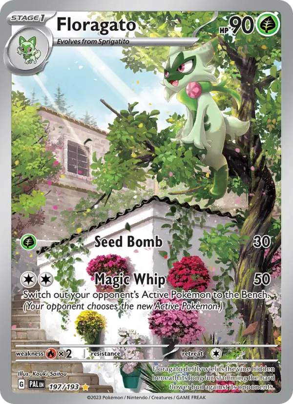 Floragato 197 — Paldea Evolved 197, Holofoil finish