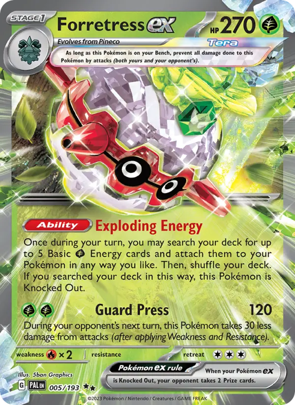 Forretress ex 5 card from Paldea Evolved