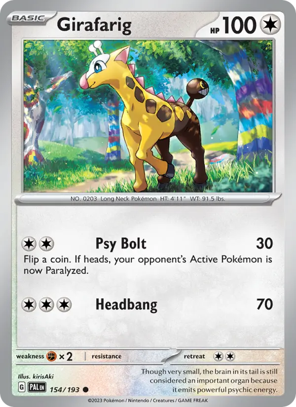 Girafarig 154 — Paldea Evolved 154, Normal finish