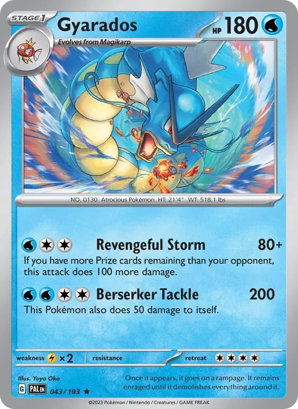 Gyarados 43 — Paldea Evolved 43, Holofoil finish